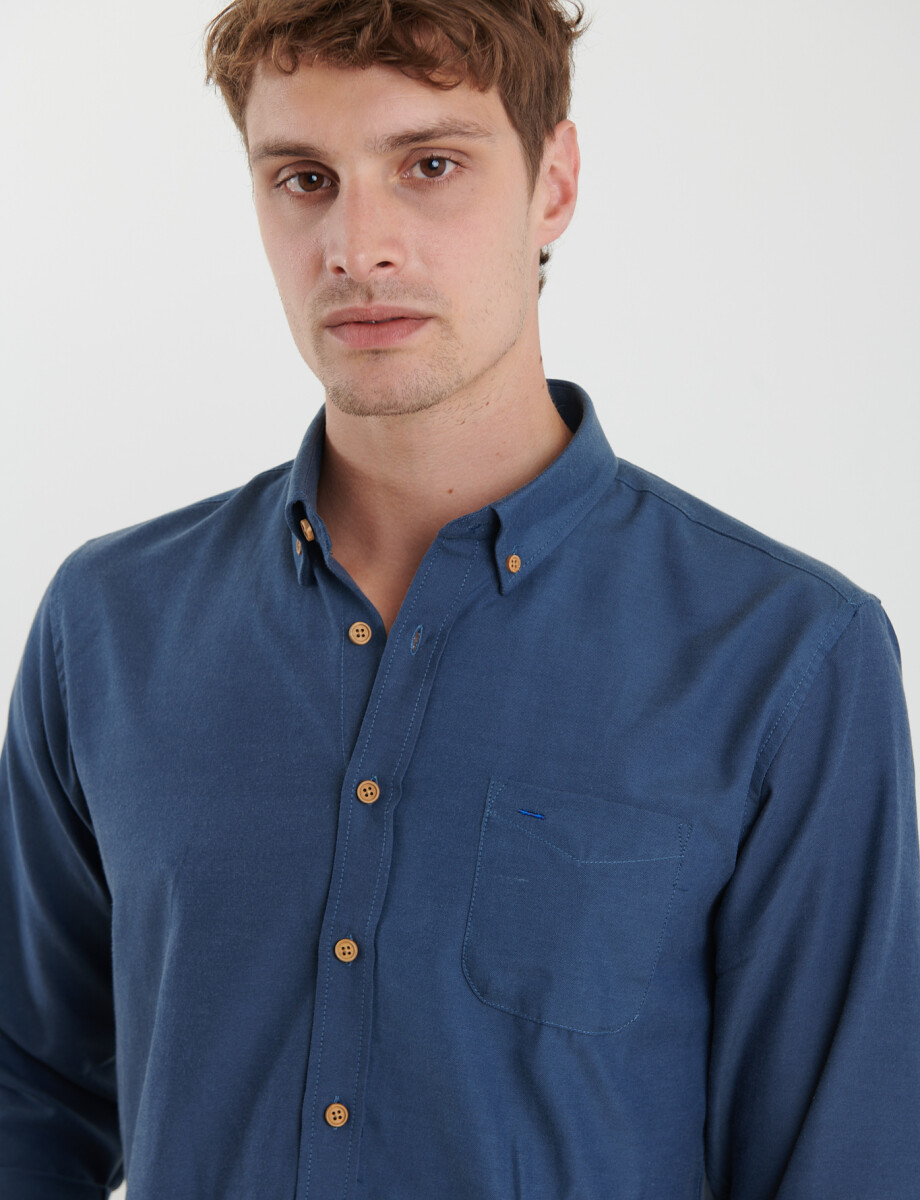 012587 CAMISA HARRINGTON LABEL Azul Oscuro