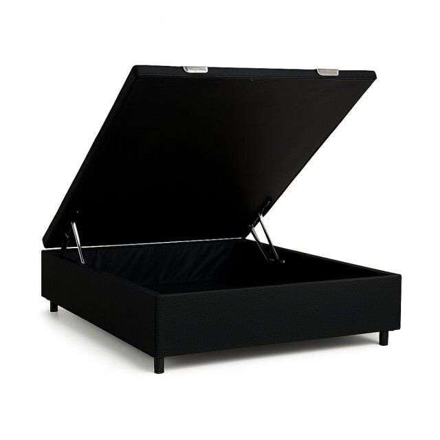 BOX BAÚL PLAZA Y MEDIA BASE GUADARROPA CAMA NEGRO