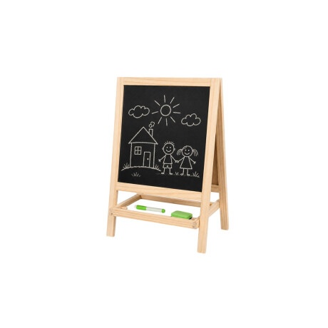 Pizarrón infantil para dibujar con soporte y estante Sc