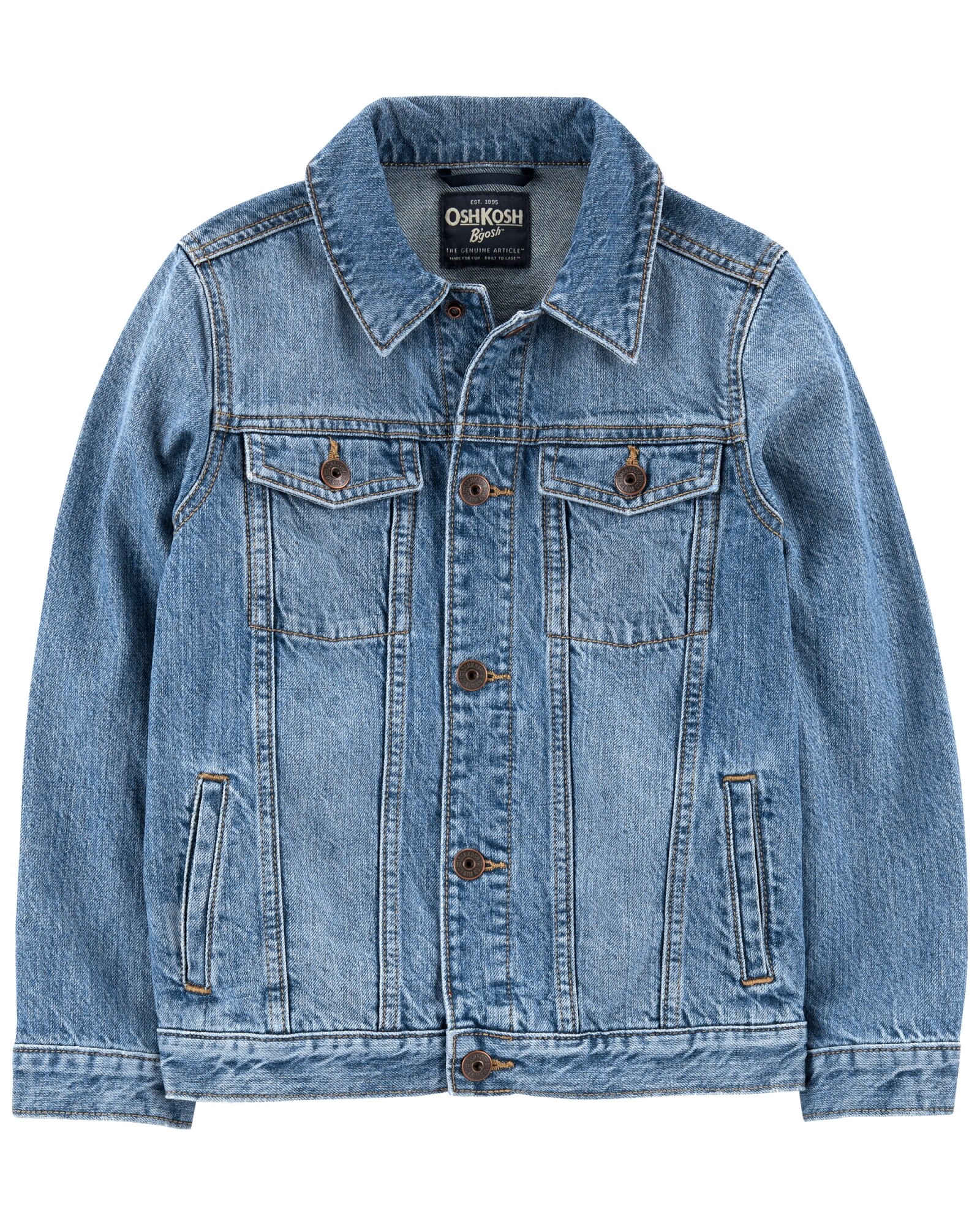 Campera jean clásica. Talles 4-14 Sin color