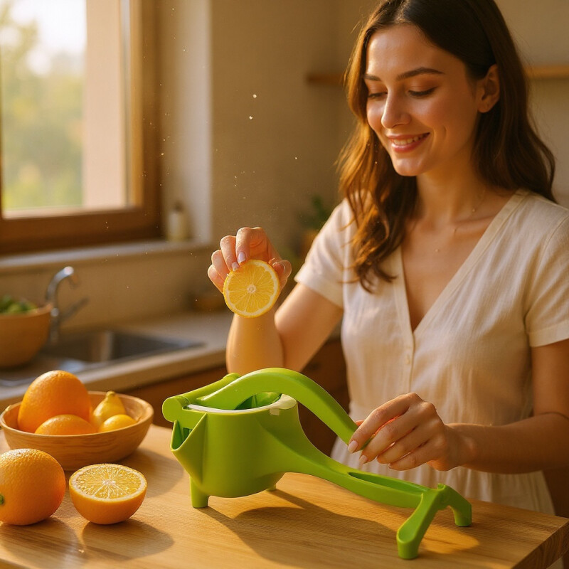 Exprimidor Manual De Limon Naranja Plastico Sin Color