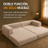 Sofá Sillón Cama ComboHome Teddy Premium 3 Cuerpos Corderoy Marrón 1