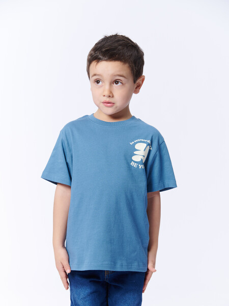 Remera estampa Be You Verde Petroleo