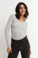 Sweater escote corazón GRIS