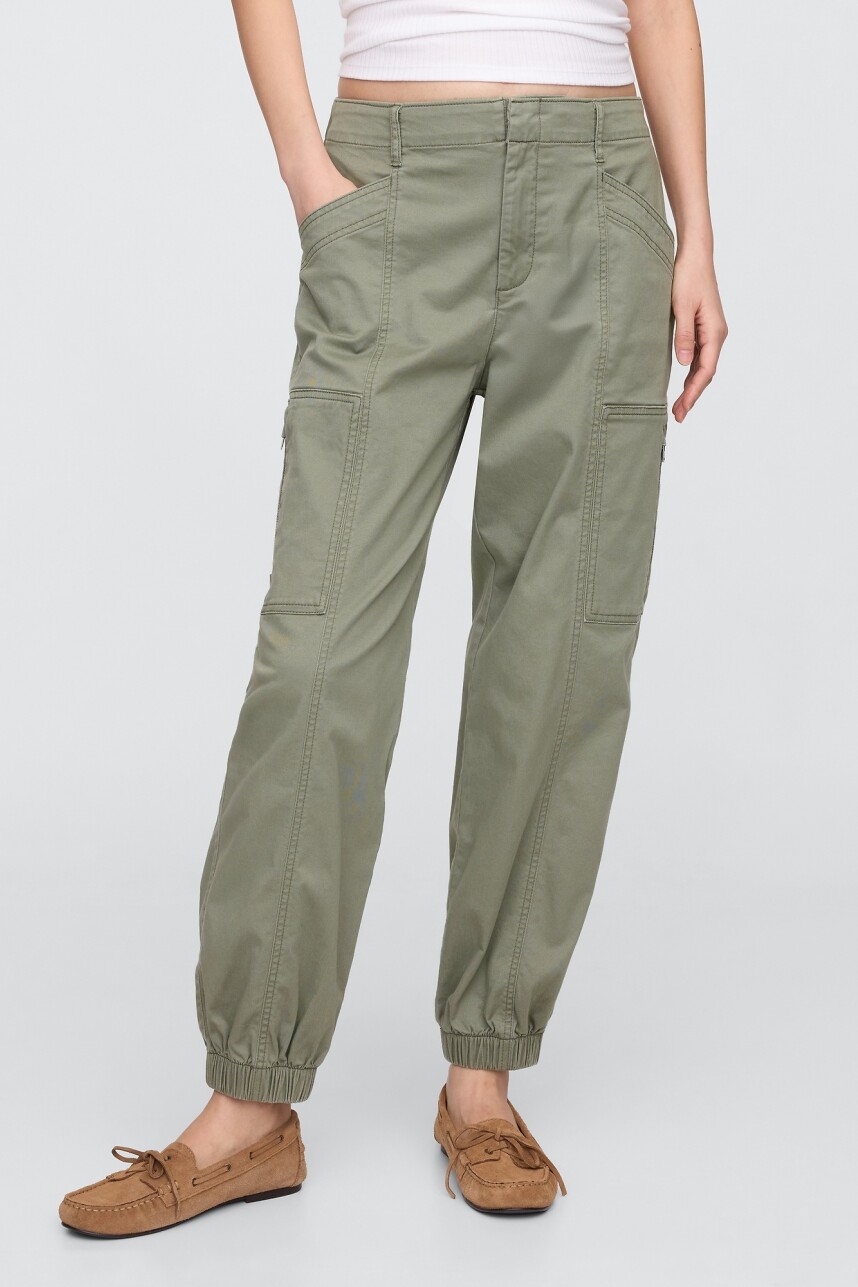 Jogger Con Cierre Downtown Mujer Mesculen Green