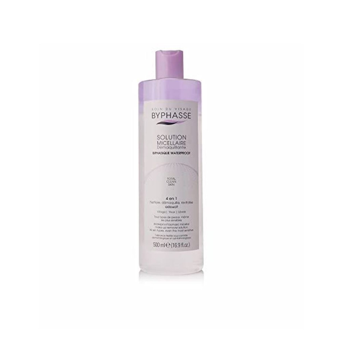 Solución Micelar Desmaquillante Bifásica Waterproof 4-en-1 500 ml 
