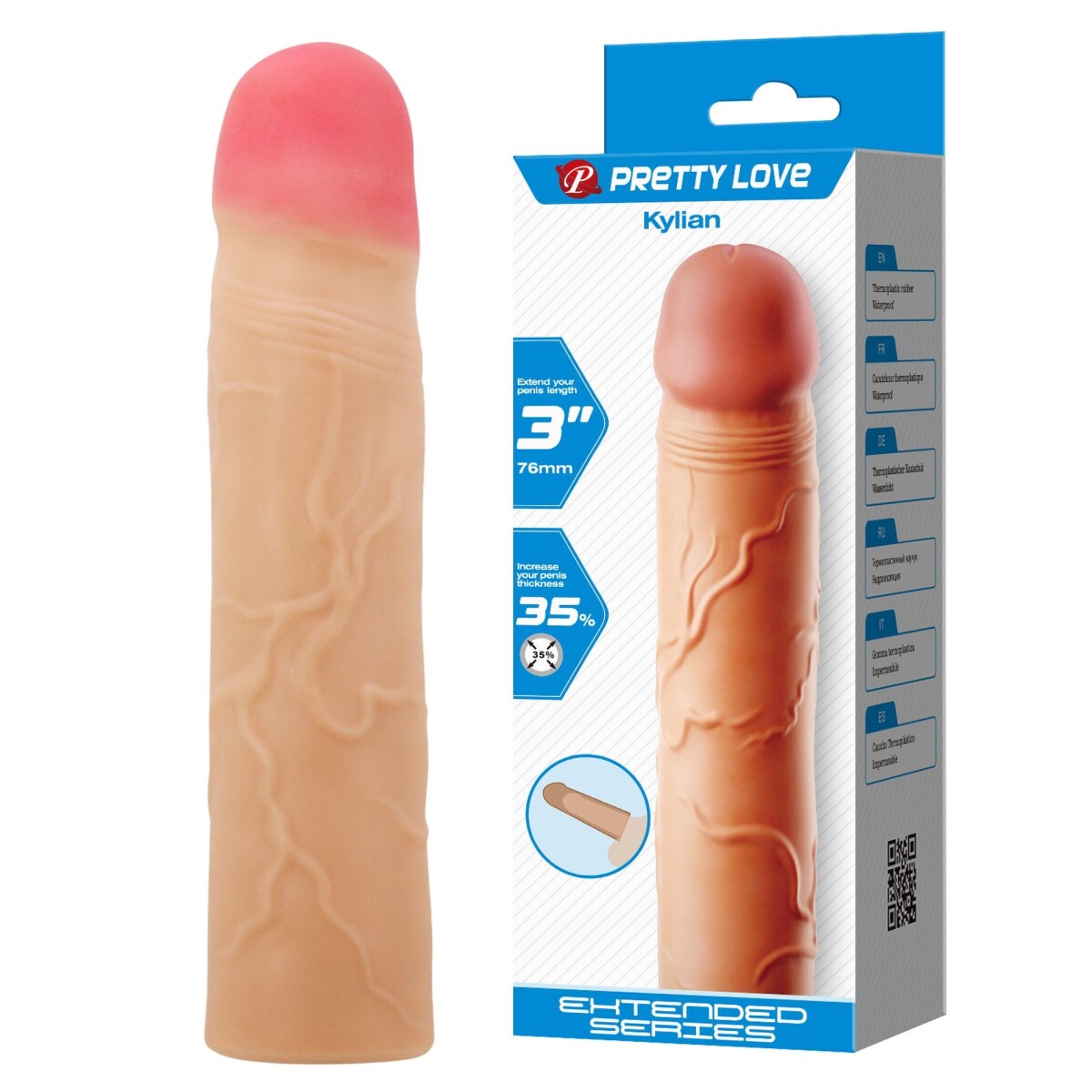 Extensión Pene Realístico 76mm Kylian Pretty Love 