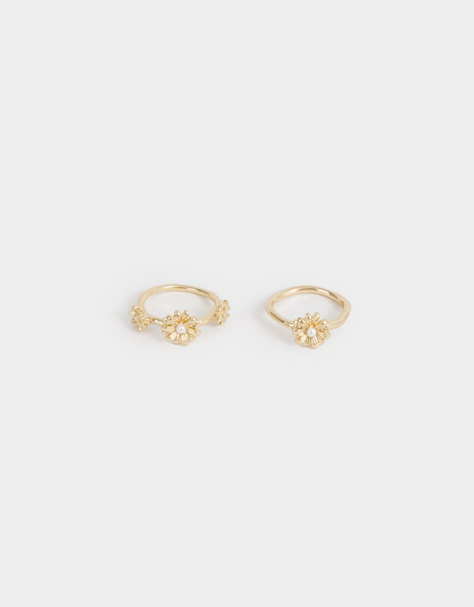 Set De Anillos De Metal Margarita 