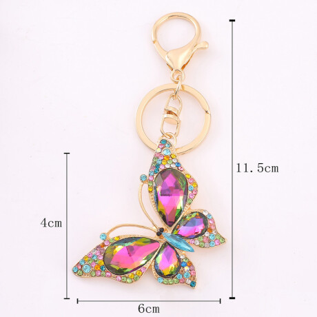 Llavero DE Mariposa Multicolor