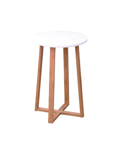 MESA REDONDA 40X40X60 CM BAMBOO CON BLANCO MESA REDONDA 40X40X60 CM BAMBOO CON BLANCO