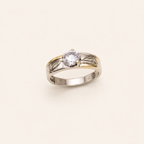 Anillo Laurel - Plata y Oro Anillo Laurel - Plata y Oro