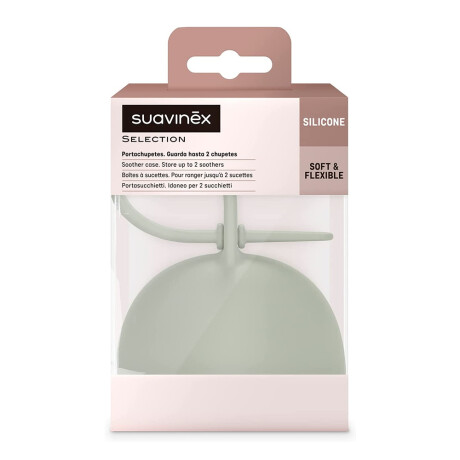 Portachupetes x2 Estuche Silicona P/ Colgar Essence Suavinex Verde