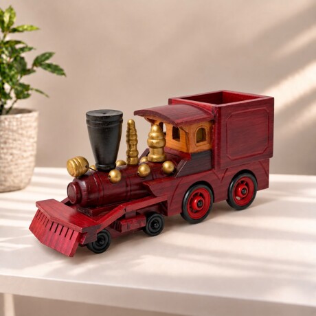 Tren Locomotora Decorativo de Madera Estilo Vintage Tren Locomotora Decorativo de Madera Estilo Vintage