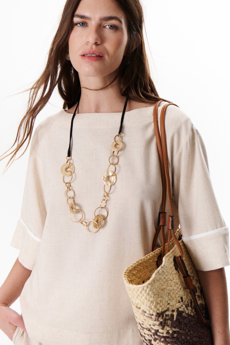 BLUSA LINO ATAR BEIGE