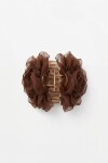 Broche flor marrón
