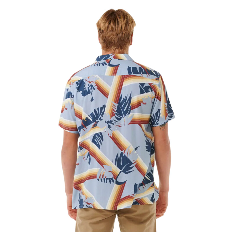 Camisa Rip Curl Surf Revival Hoffman - Celeste Camisa Rip Curl Surf Revival Hoffman - Celeste