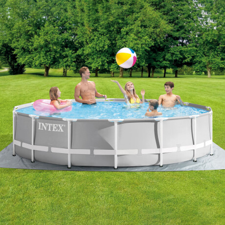 PISCINA ESTRUCTURAL INTEX ACERO GRIS 4,27M