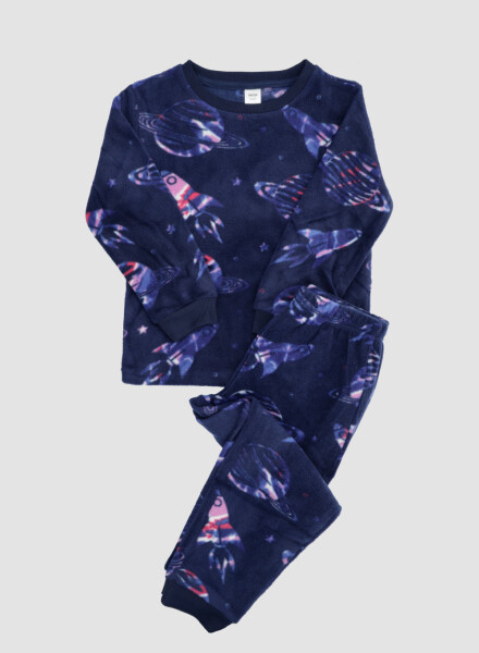 Pijama infantil polar cohetes Azul