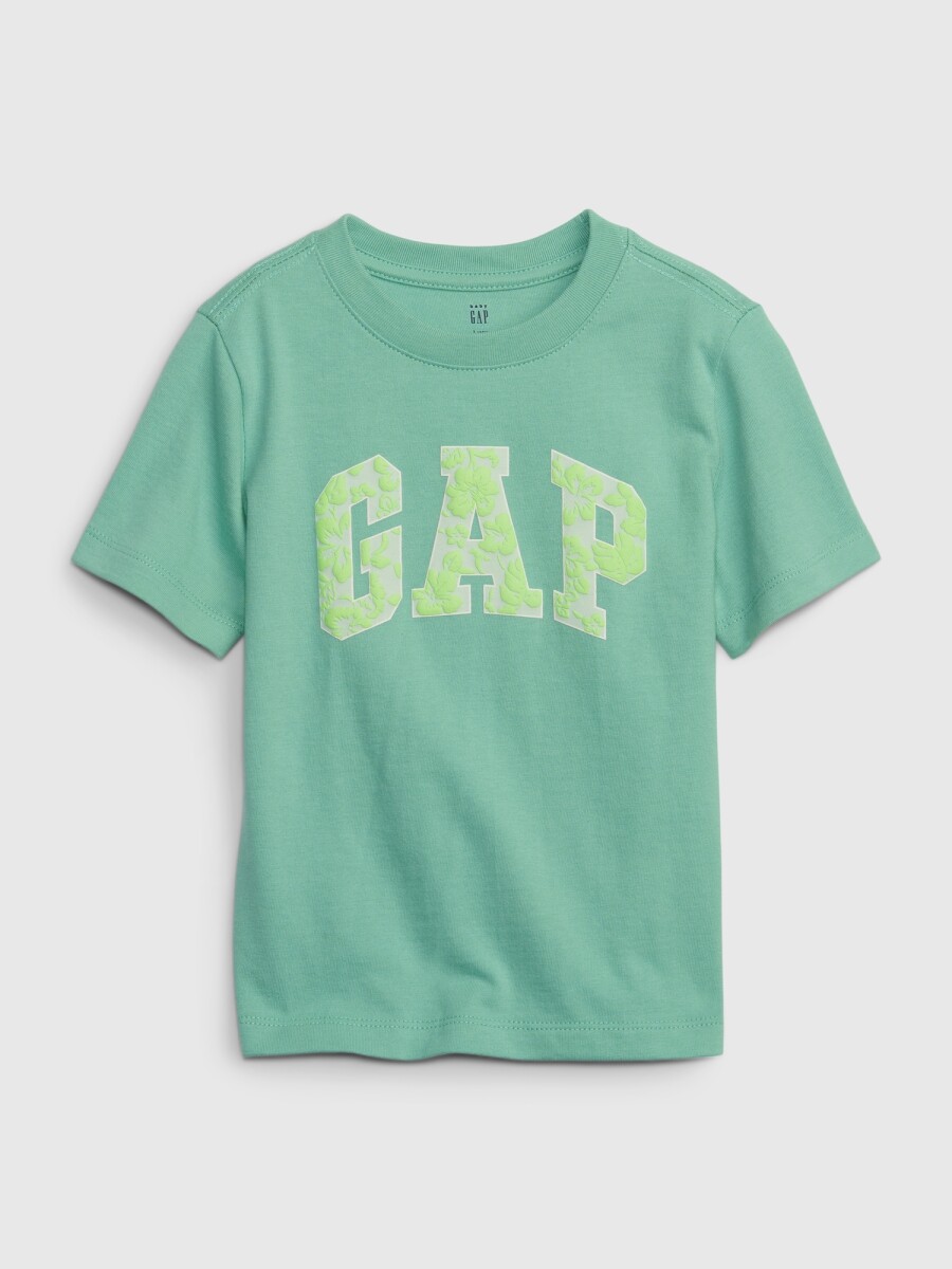 Remera Logo Gap Manga Corta Toddler Niño - Caribe Green 