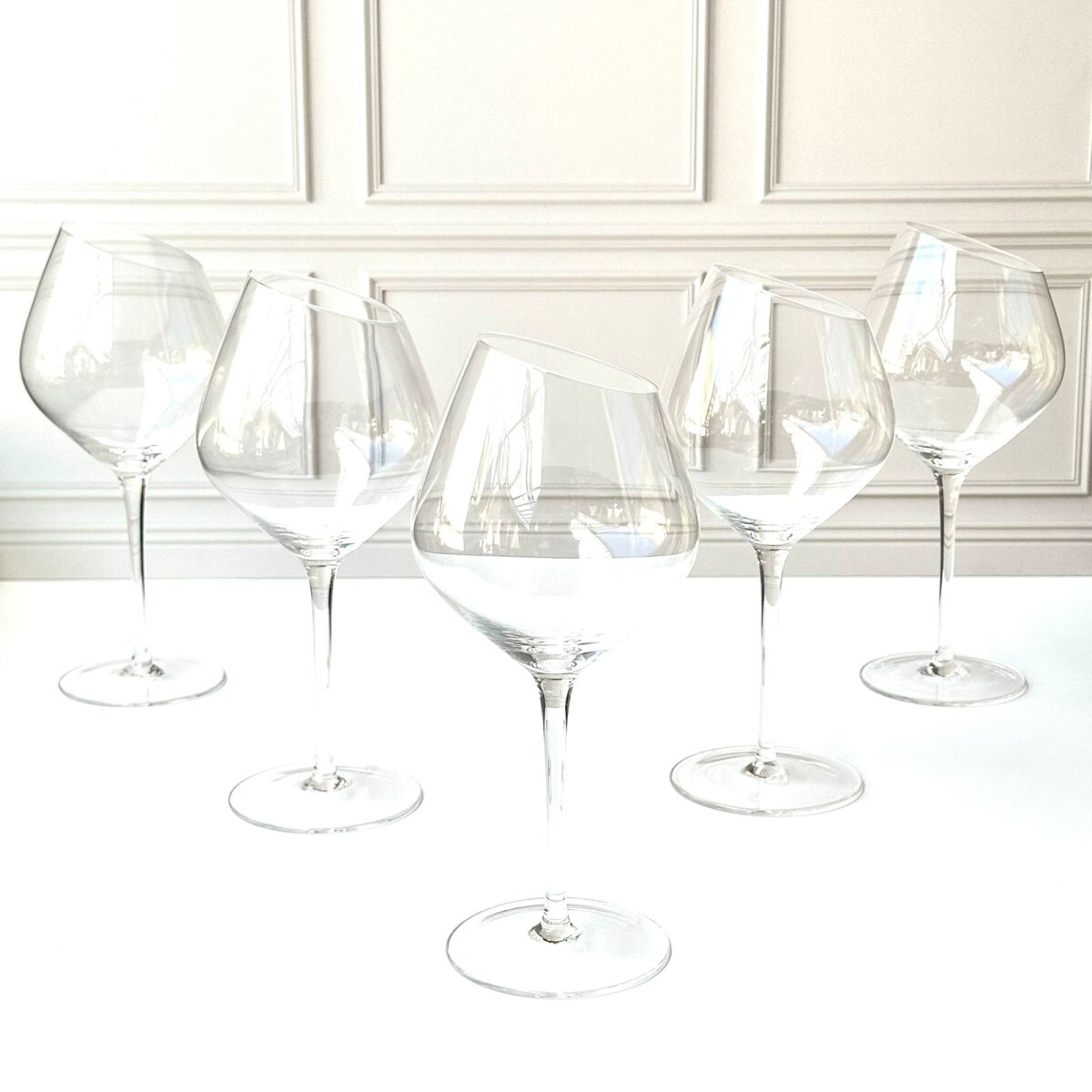Juego De 6 Copas Vino Cristal White Sesgado 540ML 