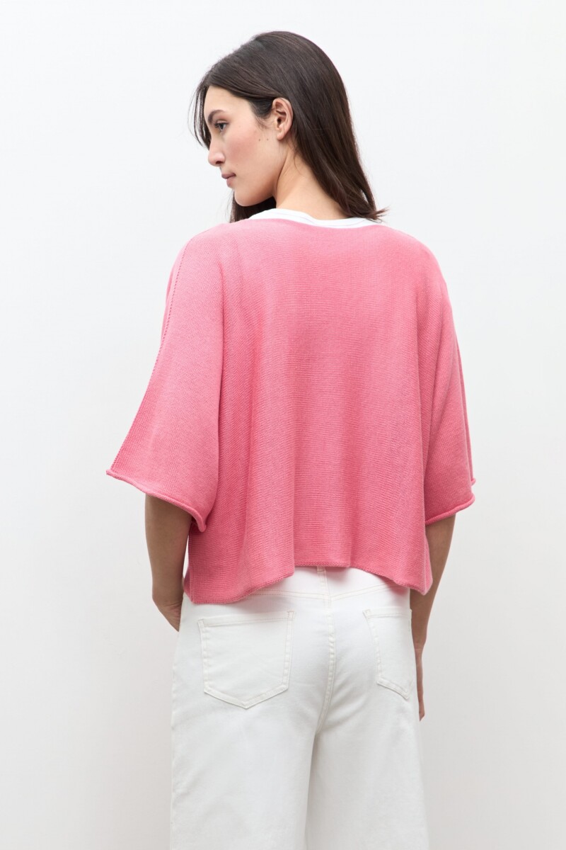 Sweater oversized rosado melange