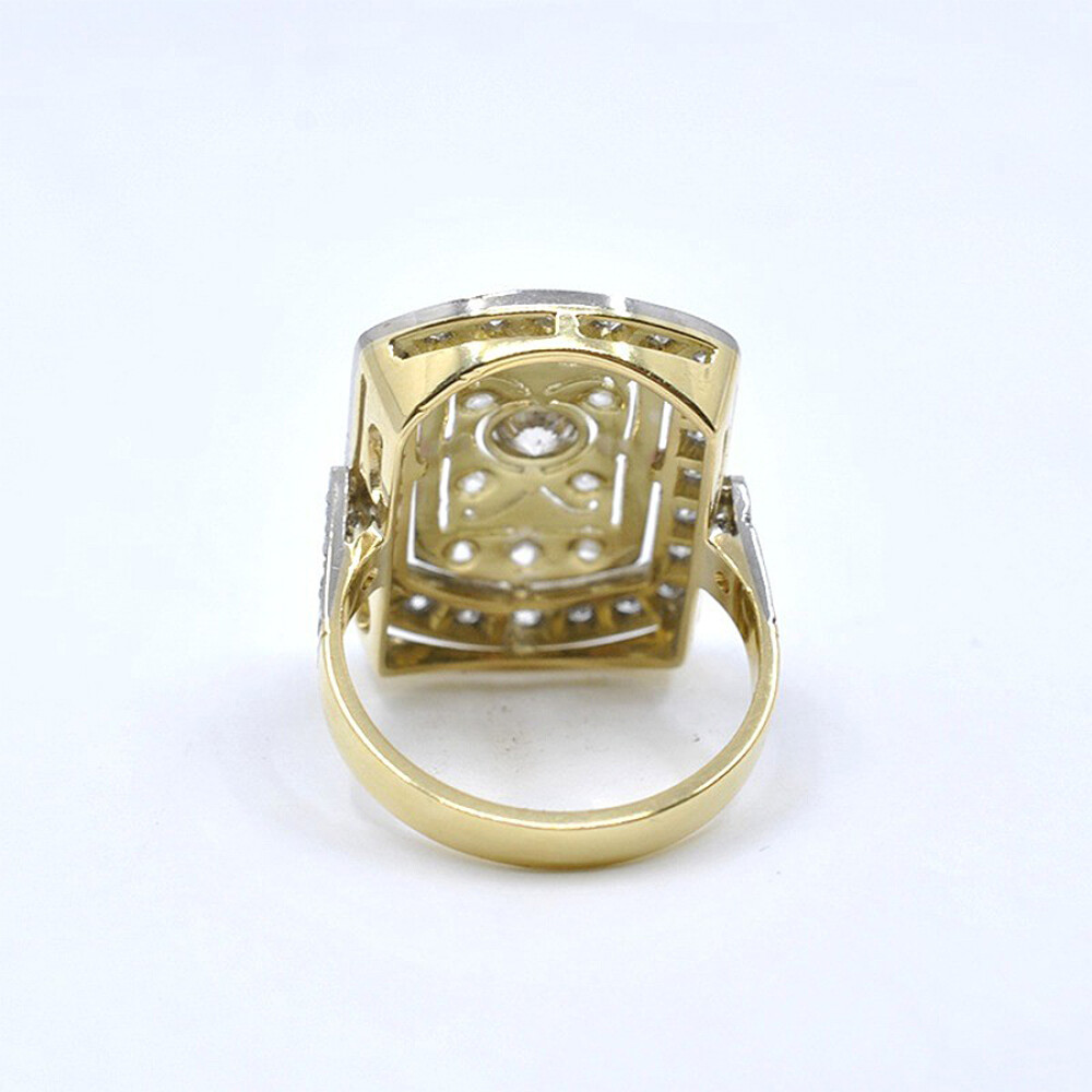 Anillo Nuevo Estilo Antiguo En Oro 18K Y Brillantes Anillo Nuevo Estilo Antiguo En Oro 18K Y Brillantes