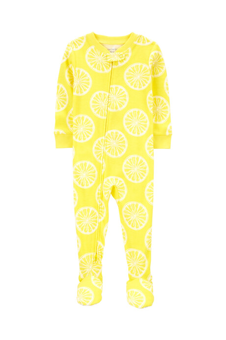 Pijama una pieza de algodón, diseño limones Sin color