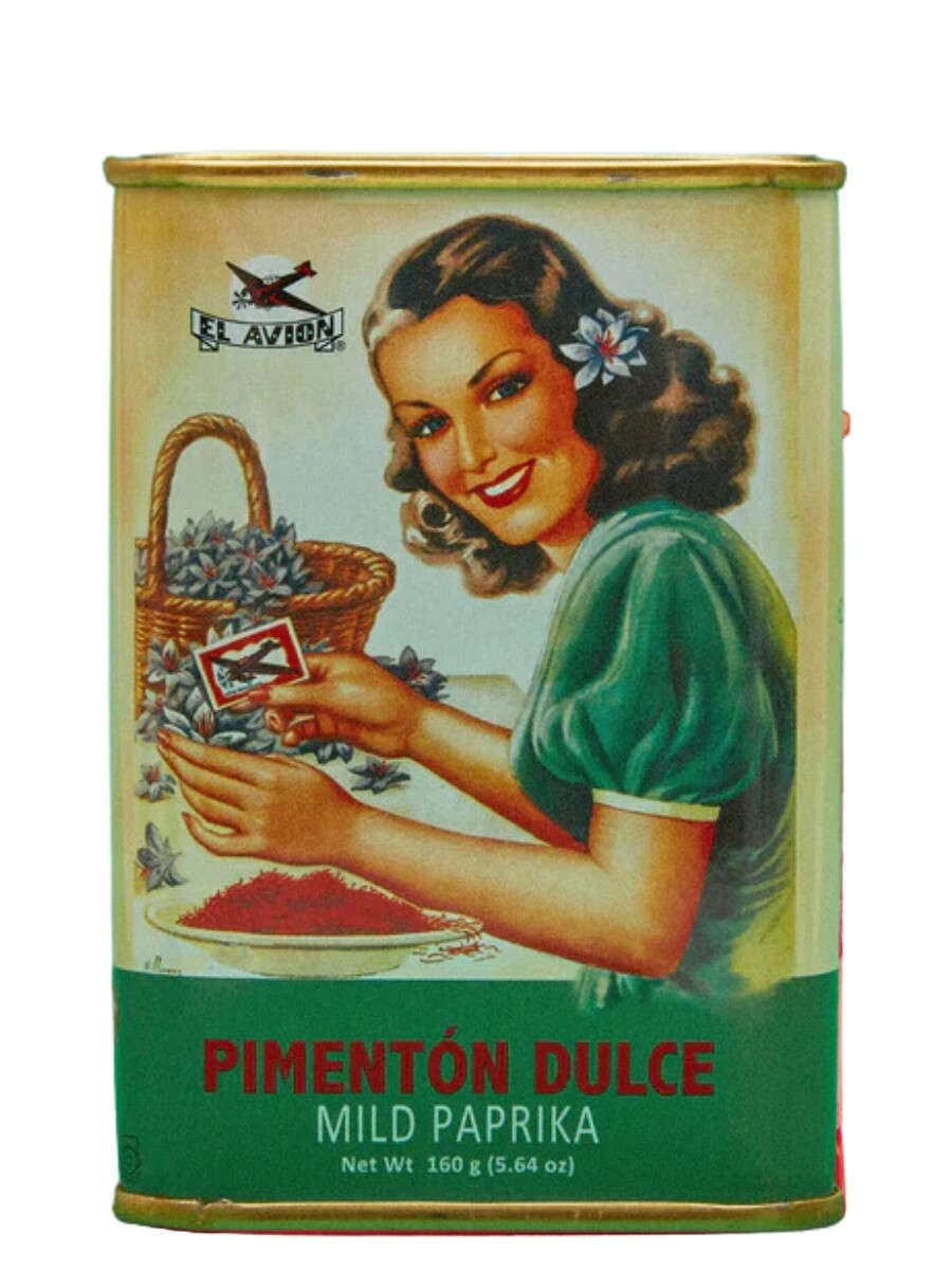 Pimentón dulce lata vintage , EL AVION 