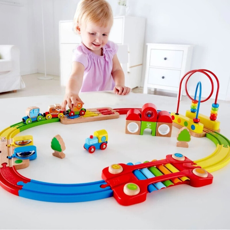 Pista de Tren Rainbow Jungle Hape Pista de Tren Rainbow Jungle Hape