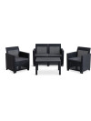 Set jardín MOLDE 4 plazas gris Set jardín MOLDE 4 plazas gris
