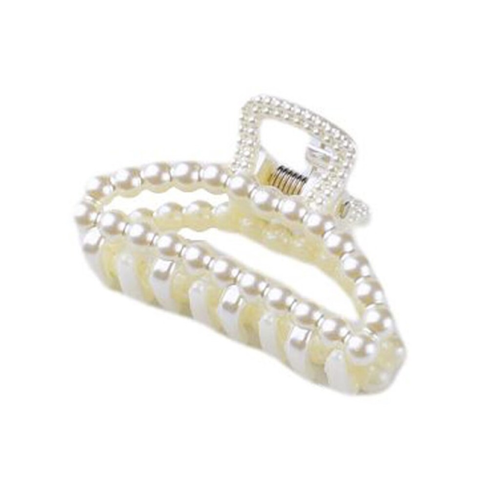 Pinza Para Pelo Blanca Perlada OW PINZA PARA PELO