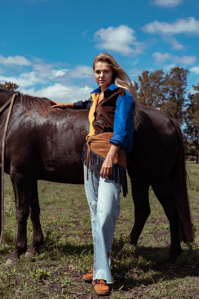 Folk Leather Culero - Habano / Azul 