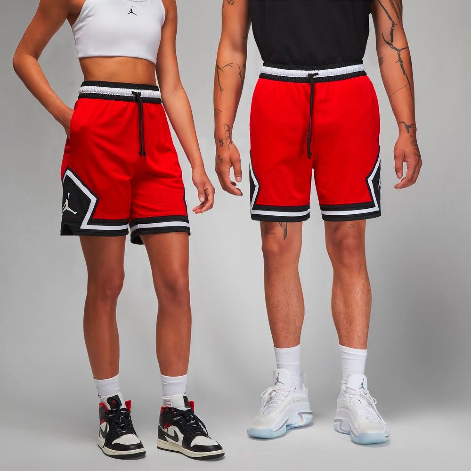 Pantalon Corto Jordan Sport Dmnd de Hombre Rojo Las Zapas