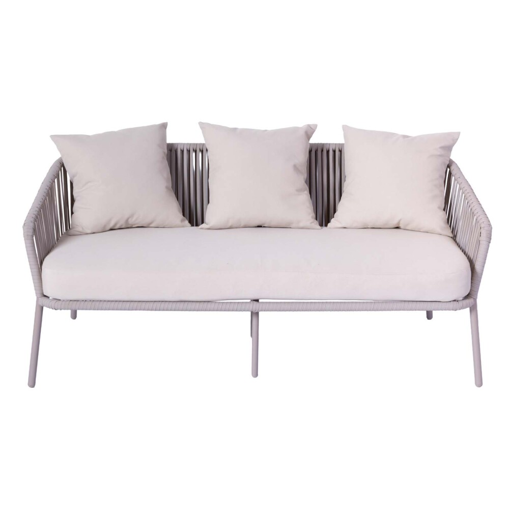 BAYAHIBE (1+2+1) ALUMINIO NATURAL-BEIGE SET DE LIVING