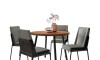 Juego de Comedor Stellar Redonda 4 sillas Rose Negro