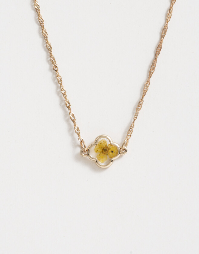 Cadena Corta con Dije Birthflowers Cortos Con Birthflowers - Dorado