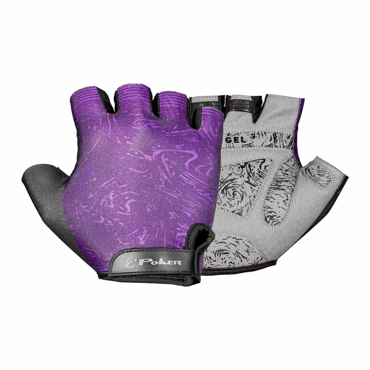 Guantes Deportivos Ciclismo Mujer Poker Gloves Aelus - Purpura-negro 