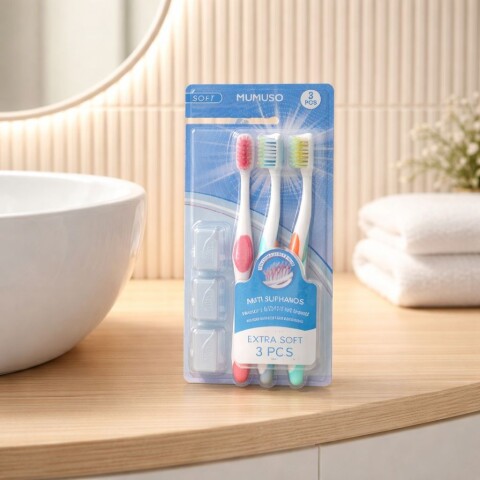 CEPILLOS DE DIENTES EXTRA SUAVES (PAQUETE DE 3) CEPILLOS DE DIENTES EXTRA SUAVES (PAQUETE DE 3)