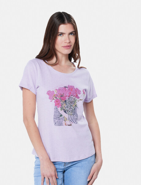 REMERA ESTAMPADA Lila