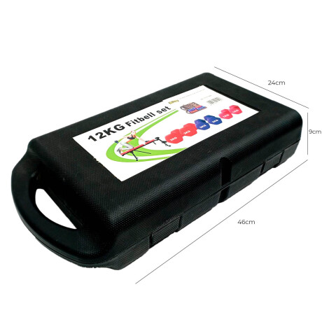 Set 6 Mancuerna Expert Vinilo 12kg Total C/estuche Fit013054