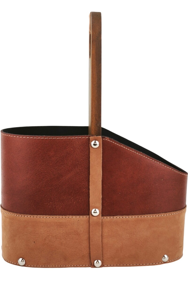 Matera de Cuero Vacuno Legítimo con Estructura Integral de Madera Ladrillo