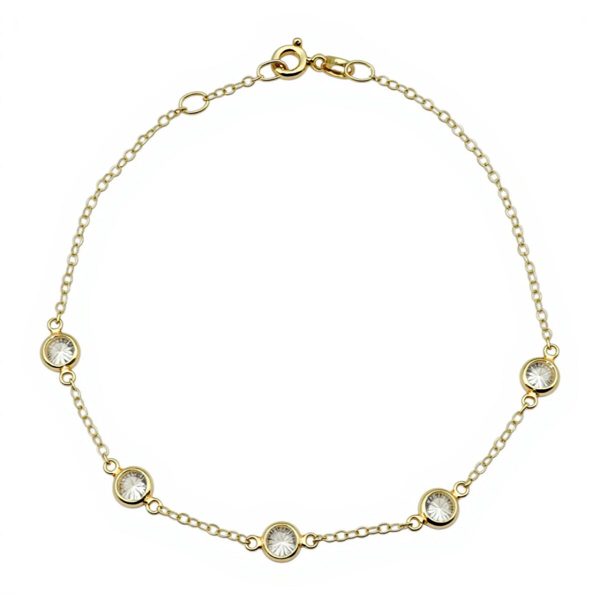 Pulsera Solitarios-Oro bajo-Zirconia-PU8060 - conpiedra 