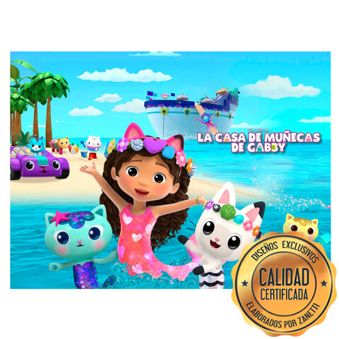 Lámina La Casa de Muñecas de Gabby Playa Rect.