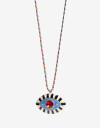 Collares Largos Color Collar Largo Dije Ojo - Combinacion Multicolor