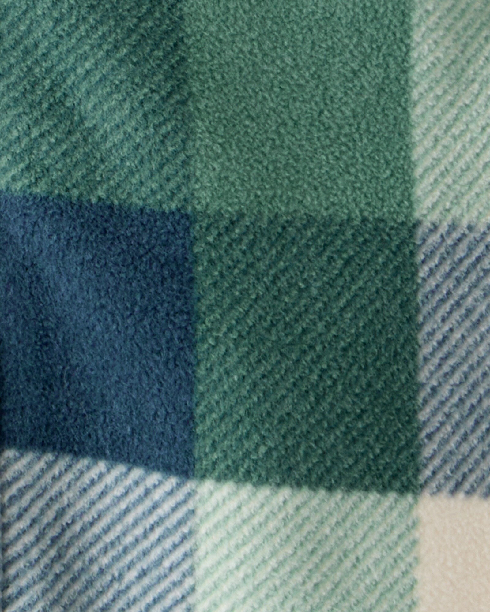 Mameluco de micropolar, con capucha, diseño a cuadros Sin color