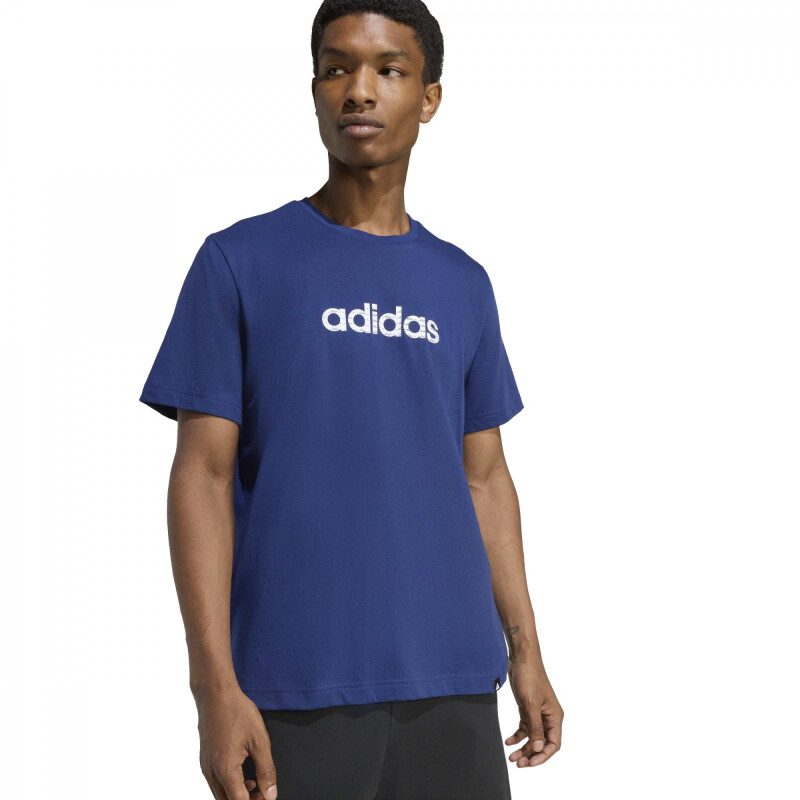 Remera Adidas M LIN SJ T VL Hombre KE1421 Azul-blanco