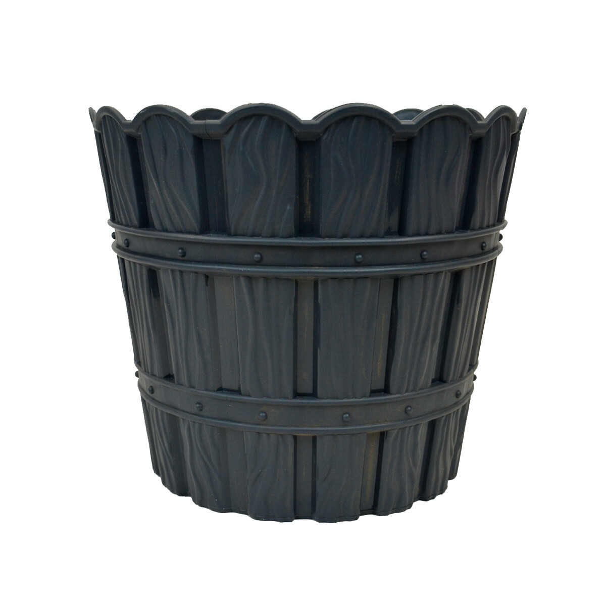 Maceta 10L simil bambú - GRIS 
