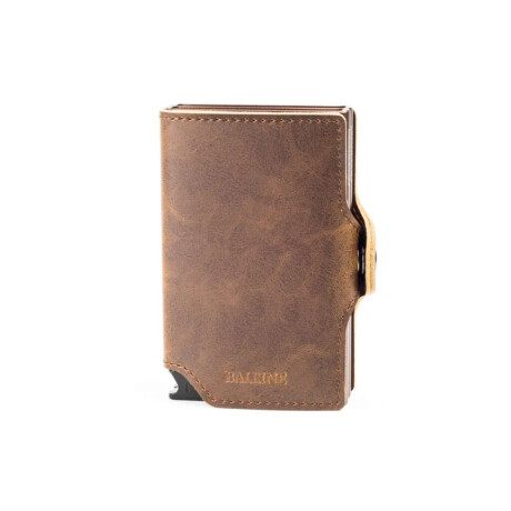 Billetera Baleine Double Kansas Zipper Pard Brown