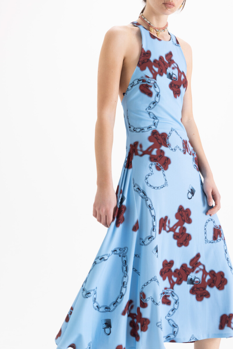VESTIDO HEART Celeste