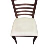 Silla en madera tapizada en sintético color crudo Silla en madera tapizada en sintético color crudo